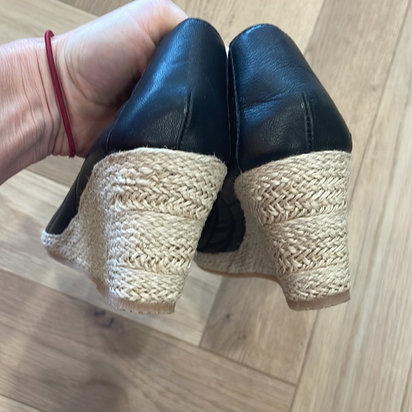 Ron White Ellary Espadrille Wedge Sandals | Quilted Leather  Heels | Size 8 US - Picture 6 of 11